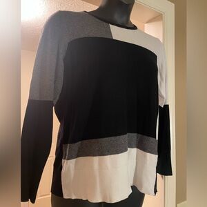 Long-Sleeved Colorblock Sweater - Cato Size 14/16W